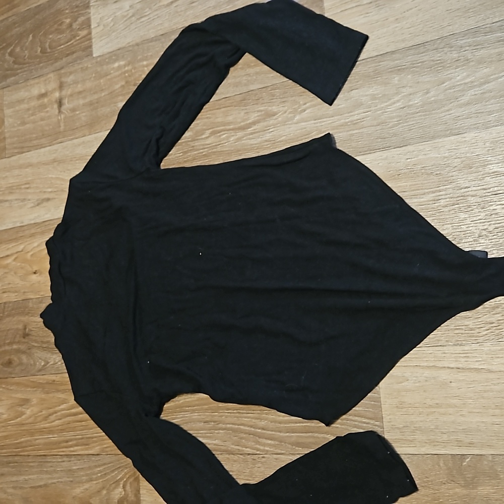 Women's black long sleeve bodysuit